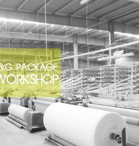 Photos of tarpaulin weaving production line