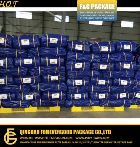 Dark Blue 14-14mesh Heavy duty PE tarpaulin